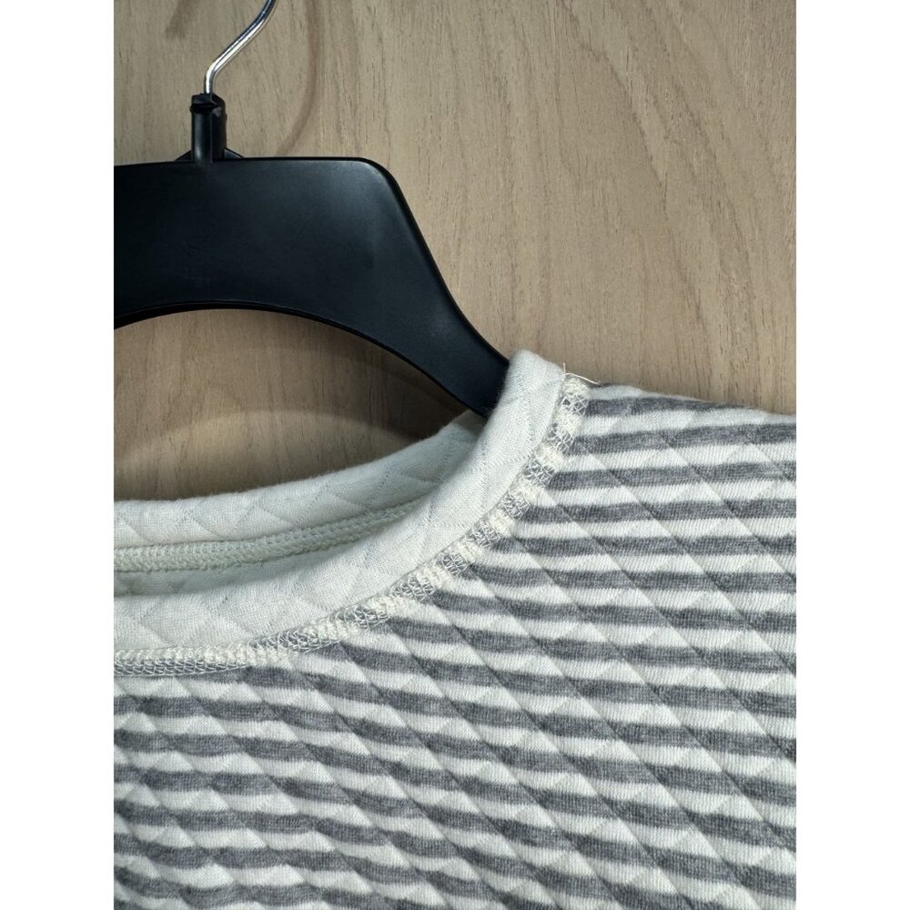 J.Crew Reversible Quilted Striped & Solid Womens Sweatshirt S Cotton/Polyester - Picture 5 of 10